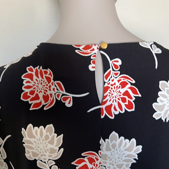 Calvin Klein floral black tank top sleeveless blouse, size XL womens - Picture 6 of 8